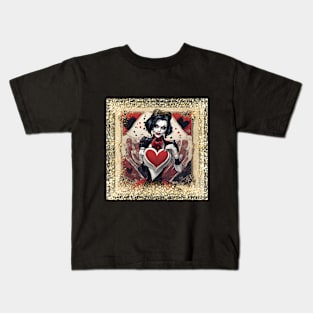 Queen of hearts in a world of jokers. Kids T-Shirt